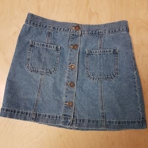 Forever 21 Button Up Jean Skirt